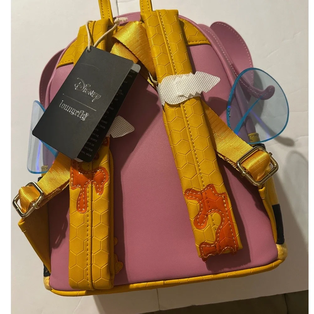 Disney Loungefly Angel Bumblebee Mini Backpack Lilo & Stitch Pink Yellow New